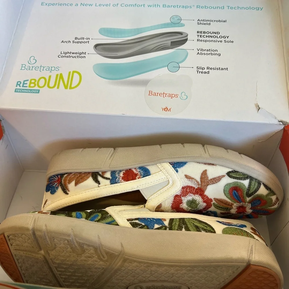 BareTraps Beech Floral Embroidered Slip On Sneaker